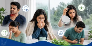 Common symptoms of Illness during Monsoon Period